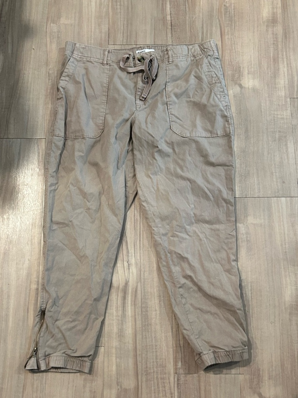 Sonoma Khaki Drawstring Cargo Joggers
